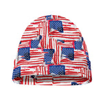 Abstract American Flag Print Beanie