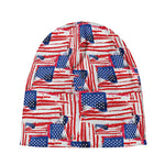 Abstract American Flag Print Beanie