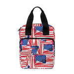 Abstract American Flag Print Bible Tote Bag