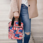 Abstract American Flag Print Bible Tote Bag