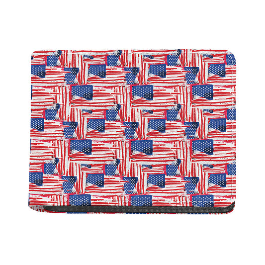 Abstract American Flag Print Bifold Wallet