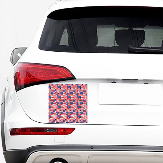 Abstract American Flag Print Car Sticker
