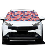 Abstract American Flag Print Car Windshield Snow Cover