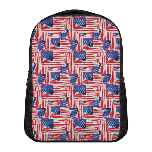 Abstract American Flag Print Casual Backpack