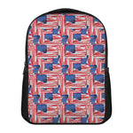 Abstract American Flag Print Casual Backpack