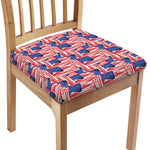 Abstract American Flag Print Chair Cushion Cover
