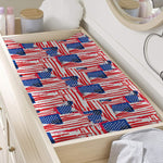 Abstract American Flag Print Changing Pad Cover