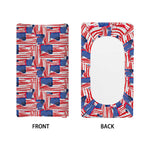 Abstract American Flag Print Changing Pad Cover