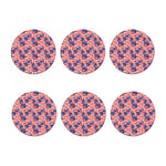 Abstract American Flag Print Coaster Set