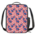 Abstract American Flag Print Crossbody Lunch Bag