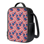 Abstract American Flag Print Crossbody Lunch Bag