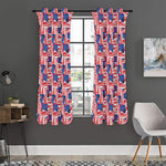 Abstract American Flag Print Curtain