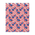 Abstract American Flag Print Curtain