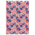 Abstract American Flag Print Curtain