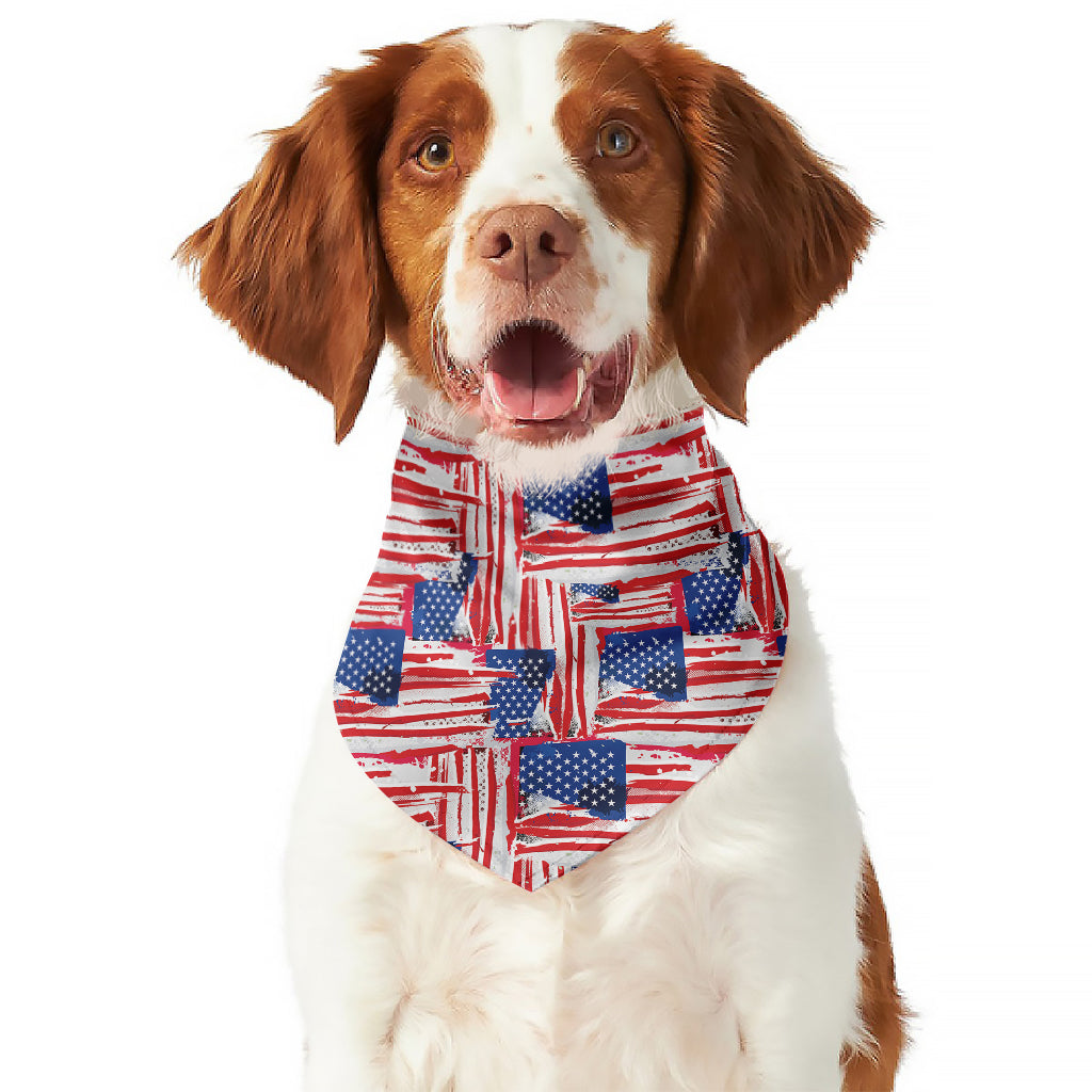 Abstract American Flag Print Dog Bandana