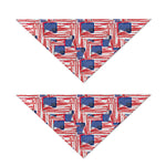Abstract American Flag Print Dog Bandana