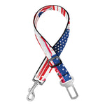 Abstract American Flag Print Dog Seat Belt
