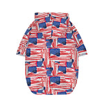 Abstract American Flag Print Dog Zip Up Hoodie