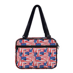 Abstract American Flag Print Double Strap Bible Bag