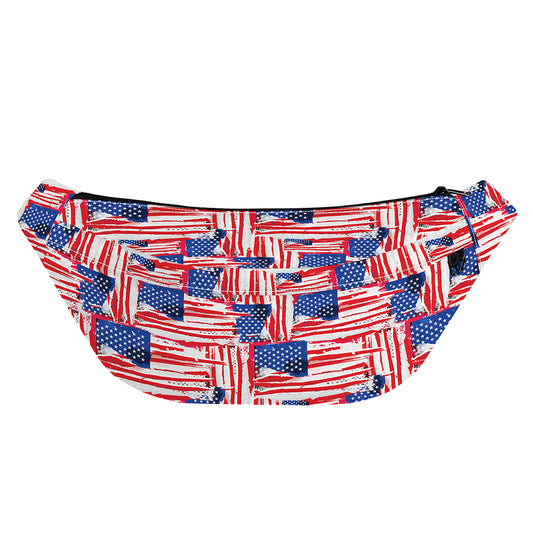 Abstract American Flag Print Fanny Pack