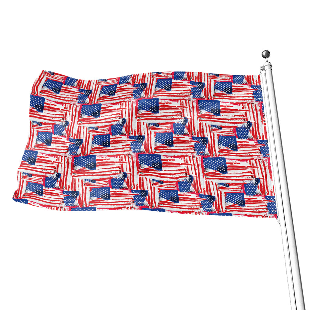 Abstract American Flag Print Flag