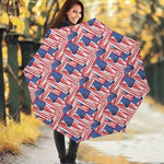 Abstract American Flag Print Foldable Umbrella