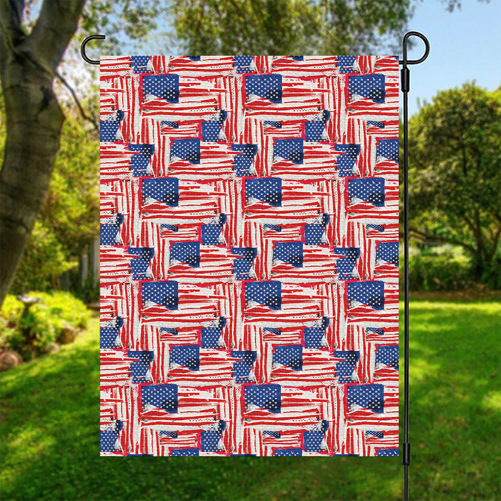 Abstract American Flag Print Garden Flag