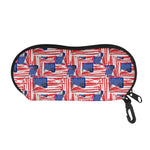 Abstract American Flag Print Glasses Case