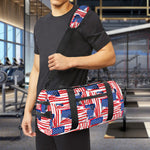 Abstract American Flag Print Gym Bag