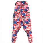 Abstract American Flag Print Hammer Pants