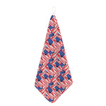 Abstract American Flag Print Hand Towel