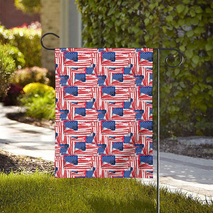 Abstract American Flag Print House Flag