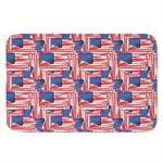 Abstract American Flag Print Indoor Door Mat