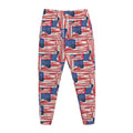 Abstract American Flag Print Jogger Pants