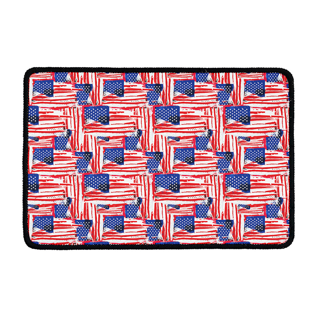Abstract American Flag Print Kitchen Mat