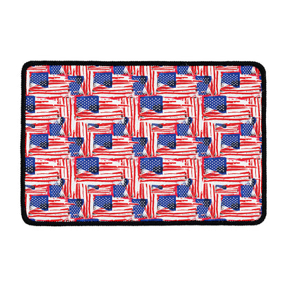 Abstract American Flag Print Kitchen Mat