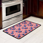 Abstract American Flag Print Kitchen Mat