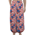 Abstract American Flag Print Lantern Pants