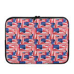 Abstract American Flag Print Laptop Sleeve