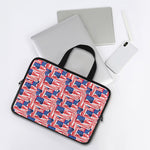 Abstract American Flag Print Laptop Sleeve With Handle
