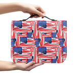 Abstract American Flag Print Leather Bible Cover