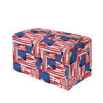 Abstract American Flag Print Leather Tissue Box Cover