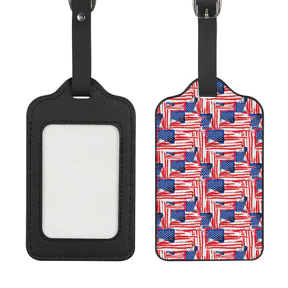 Abstract American Flag Print Luggage Tag