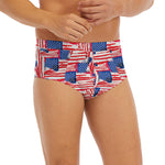 Abstract American Flag Print Men's Briefs