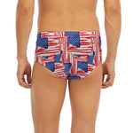 Abstract American Flag Print Men's Briefs