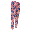 Abstract American Flag Print Men's Compression Pants