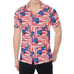 Abstract American Flag Print Men's Shirt