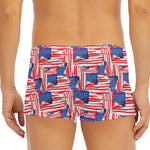 Abstract American Flag Print Men's Short Boxer Briefs