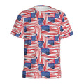 Abstract American Flag Print Men's Athletic T-Shirt