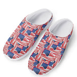 Abstract American Flag Print Mesh Casual Shoes
